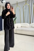 TIĞ TRİKO KÜRK DETAYLI KADİFE DOKULU TAKIM 5032