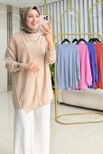 TIĞ TRİKO ÖRGÜ DETAYLI RAYON TUNİK 21872